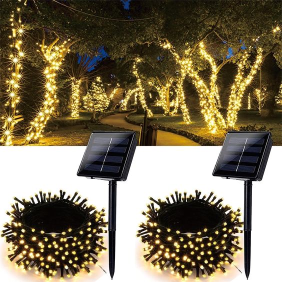 LUCES DE NAVIDAD CON PANEL SOLAR